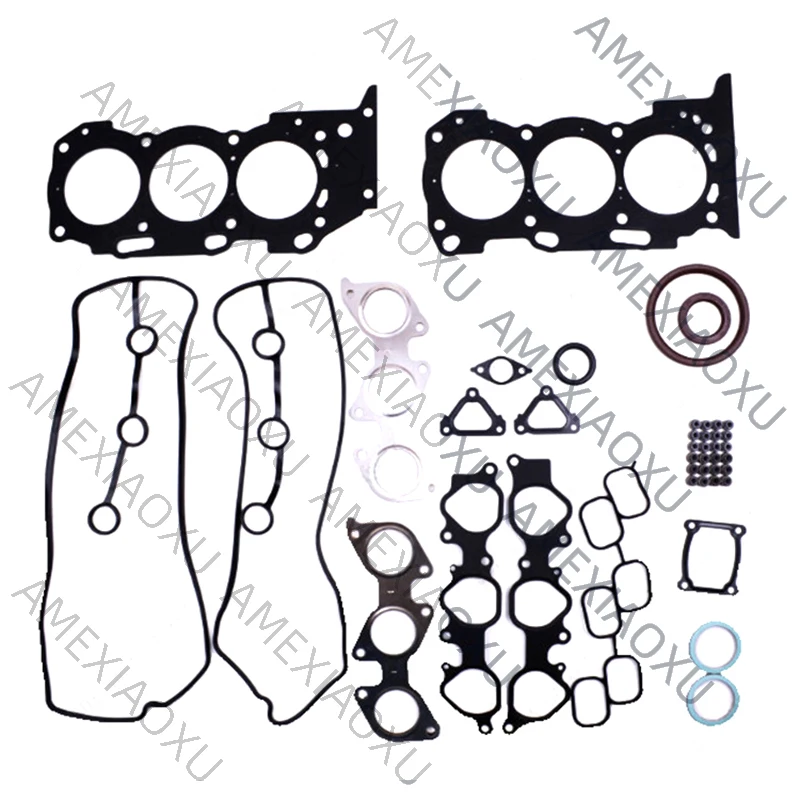 

Полный комплект прокладок и болтов головки блока цилиндров для Toyota 4Runner Tacoma Tundra 4.0 DOHC 1GRFE 03-09 HS26290PT 04111-31342