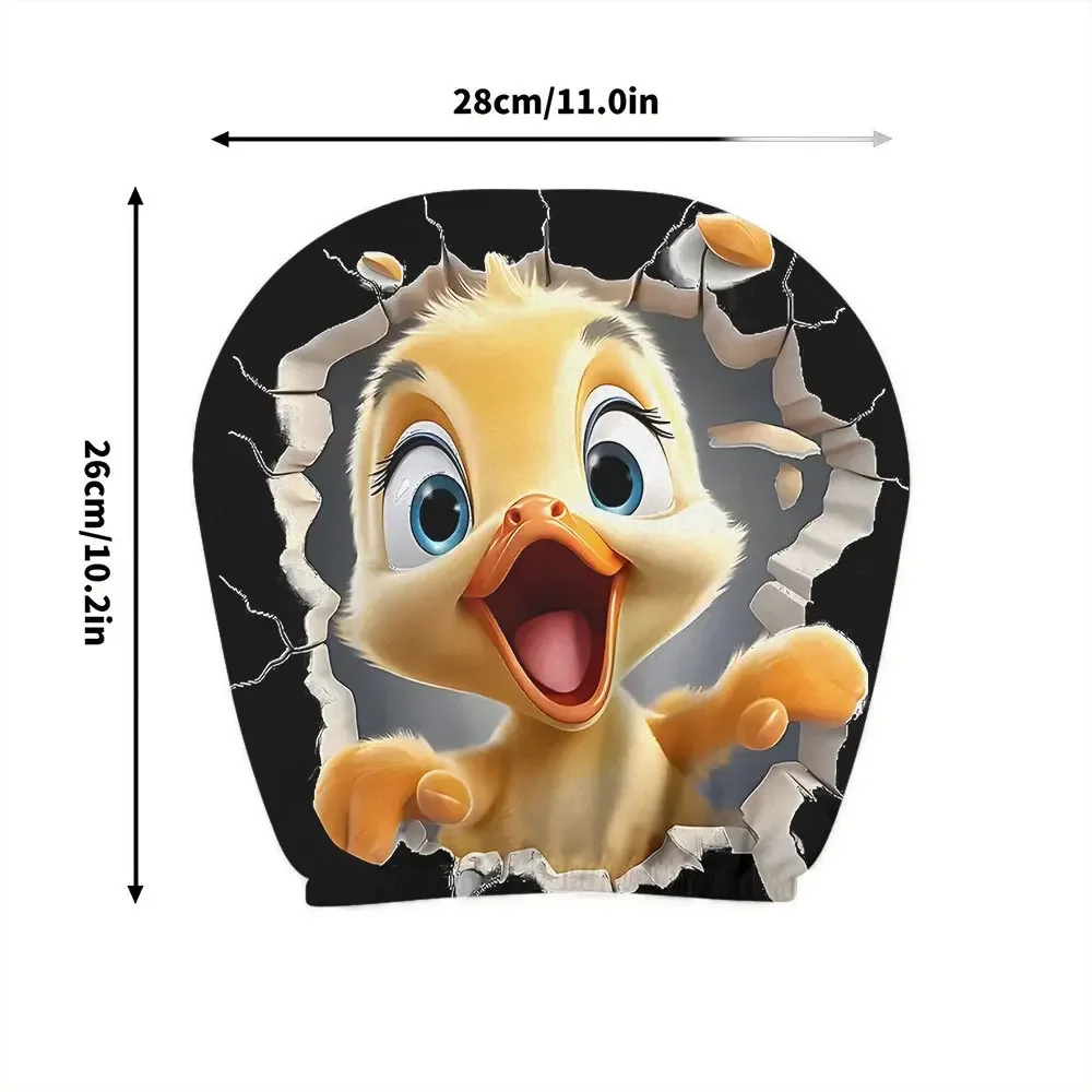 2pcs Headrest Covers Car Funny 2pcs Headrest Covers Horror Cute little duck car headrest cover two-piece set, seat headrest