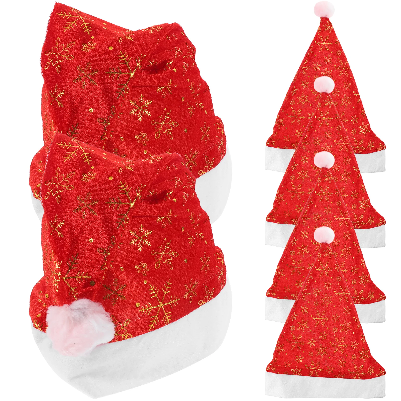 

6 Pcs Santa Hat Santas Hats Chritmas Gifts Chirstmas Festive Headwear Kids' Party Classic