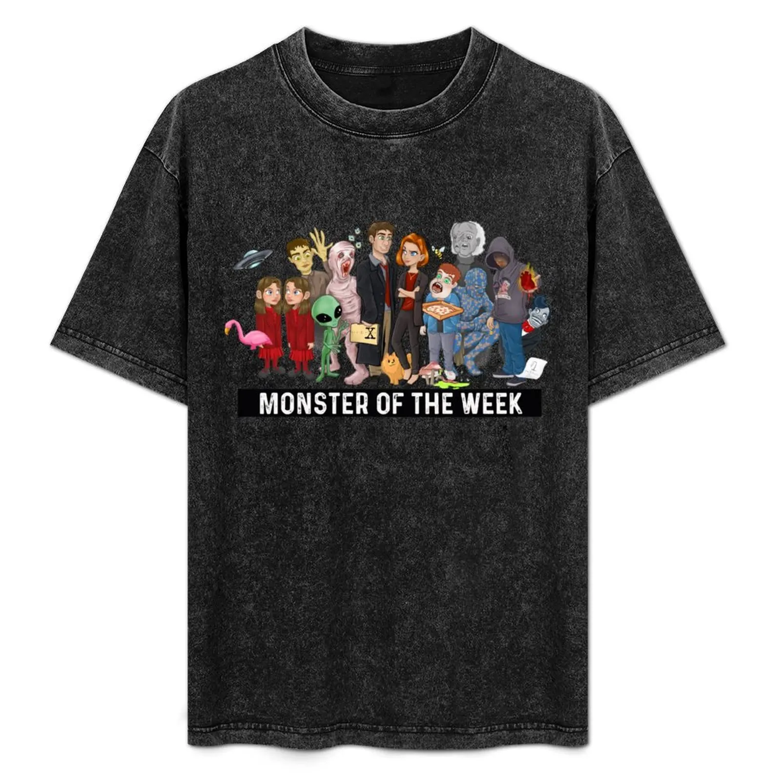 

Monster of the week T-Shirt Basic Solid Color Short Sleeve Cotton Top