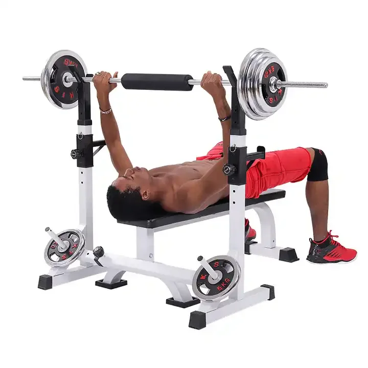 

Home Gym Equipment Adjustable Weight Incline Decline Flat Bench Press Squat Rack Stand Barbell Rack