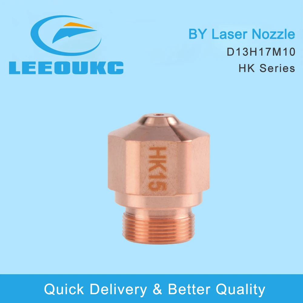 LEEOUKC 10pcs/Lot BY Laser Nozzle HK Series Dia13mm Height 17mm Thread M10 For BY Fiber Laser Cutting Head