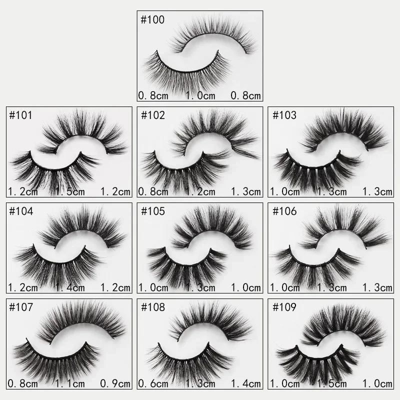 1 คู่ขนตาปลอม 3D Mink Lashes Fluffy Wispy Natural Cross Eyelash Extension ขนตาปลอมแต่งหน้าเครื่องมือ