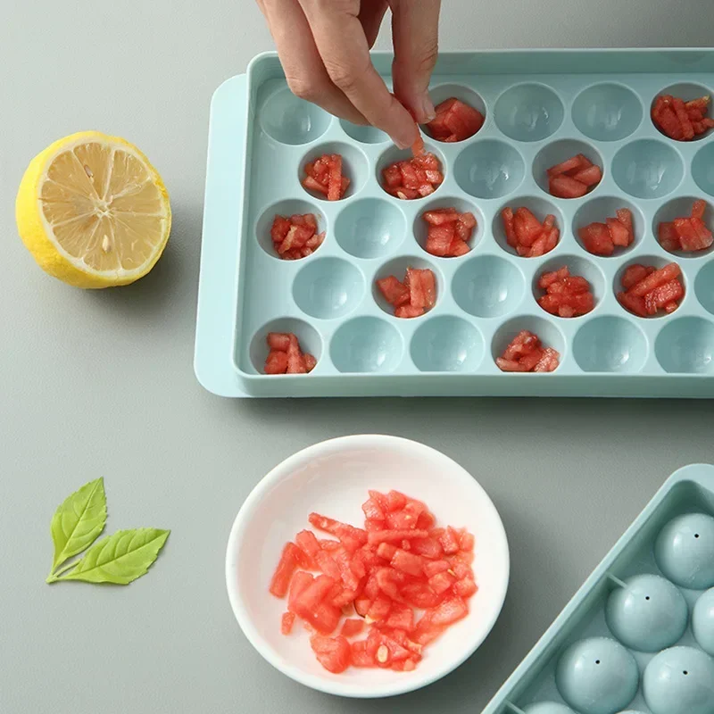 Quick-frozen Ice Box Home Refrigerator Ice Ball with Cover Homemade Round Ice Cube Home Dormitory Summer Tools Coffee Milk Add