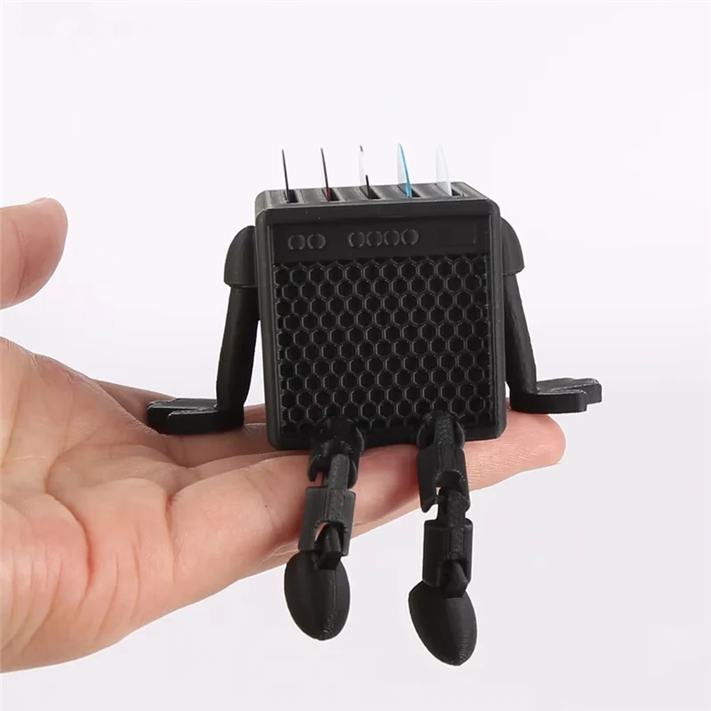 ABKV-Desktop Ornaments 3D Printed Guitar Pick Storage Box Personalized Ukulele Pick Organizer