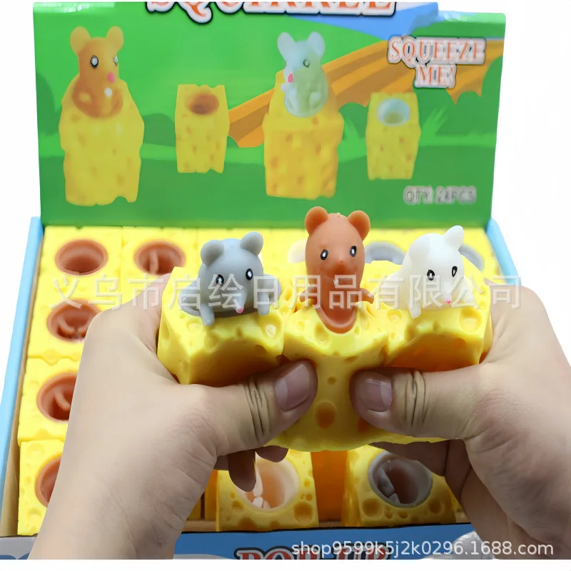Kreative Relief Nette Käse Maus Kaninchen Squeeze Vent Eichhörnchen Tasse Stress Relief Spielzeug Prise Spaß Stress Ball Streich Spielzeug Zappeln Spielzeug
