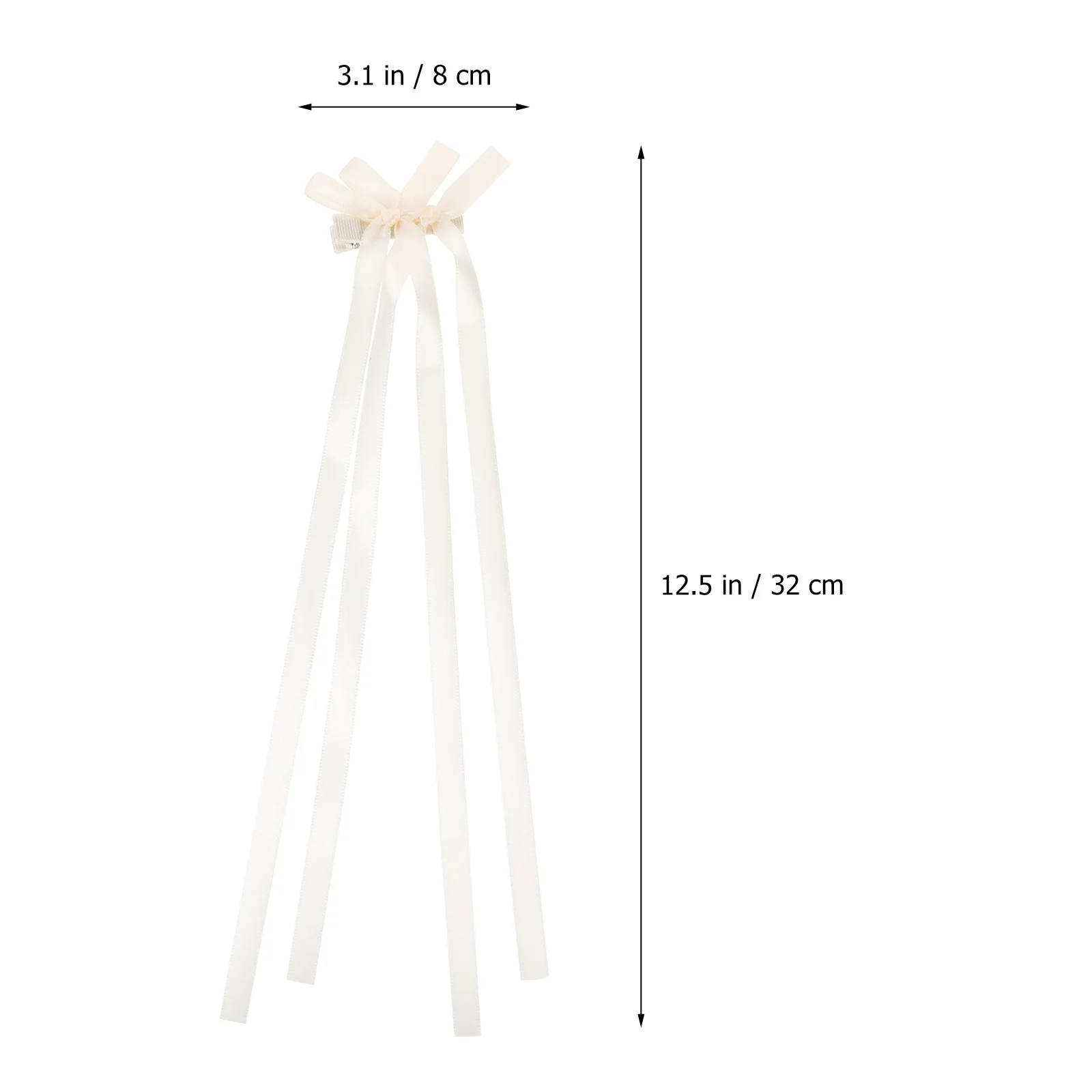 

2Pcs Double Bow Hair Clips Sturdy Elegant Hair Accessories for Women Girls Party Styling Soft Comfortable Ribbon Bows