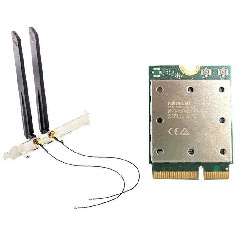 【Superdeals】Upgrad Tri Band FME-865 การ์ด Wifi ไร้สายบลูทูธ 5.4 2.4G/5G/6Ghz อะแดปเตอร์เครือข่ายไร้สายพร้อมเสาอากาศสําหรับ Win1