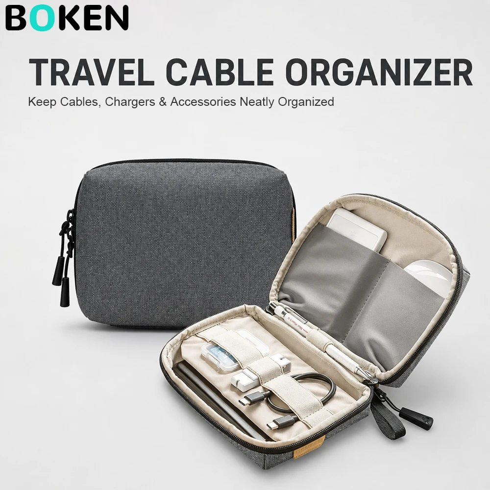 Tech Accessories Travel Case - Borsa Organizer per Accessori Tecnologici di