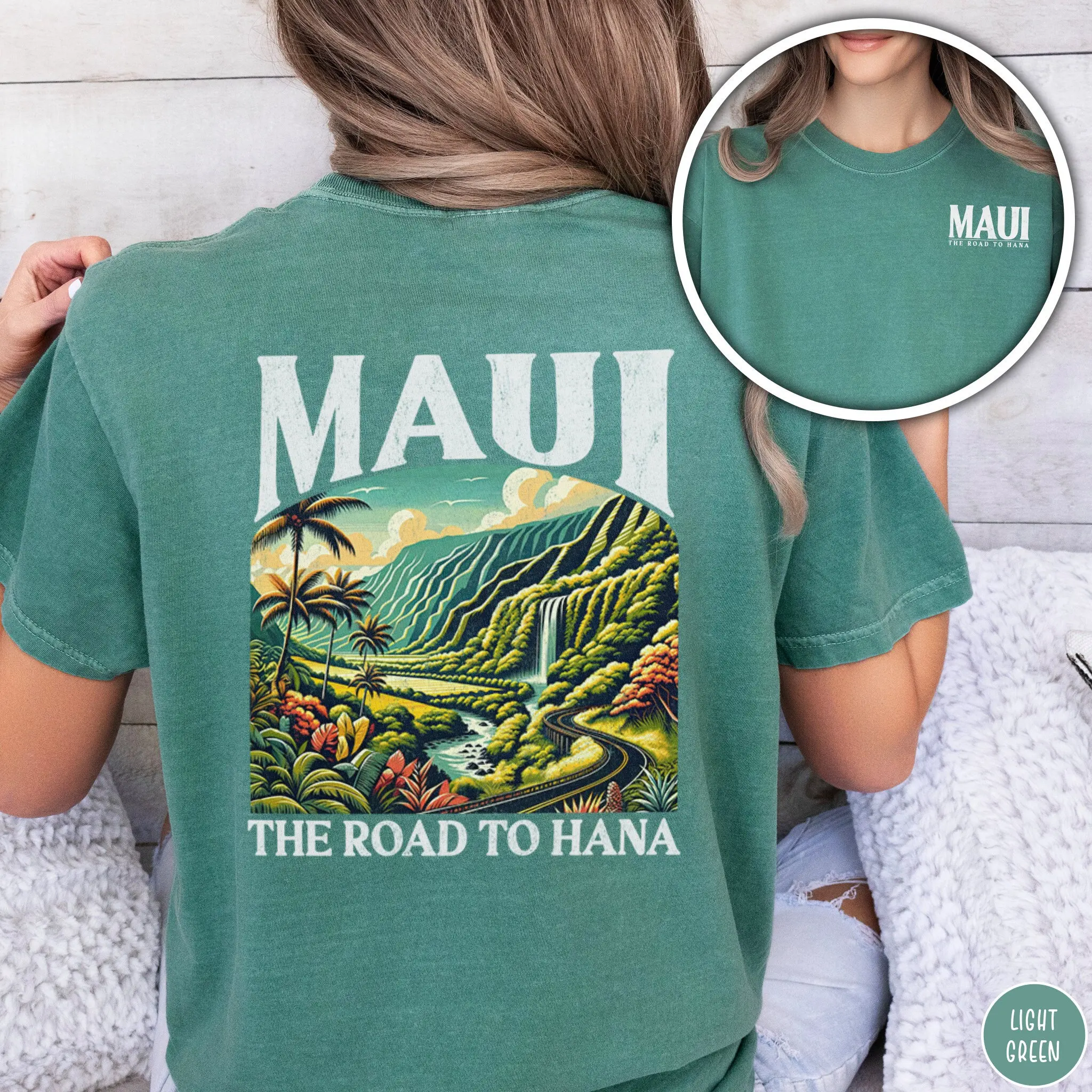 Maui T Shirt Hawaii Crewneck Lahaina Hana Aloha State Island Oversized Beach Vacation Family Trip