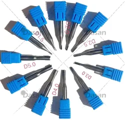 フラットエンド用CNC工作機械,1mm,2mm,3mm,4mm,1mm