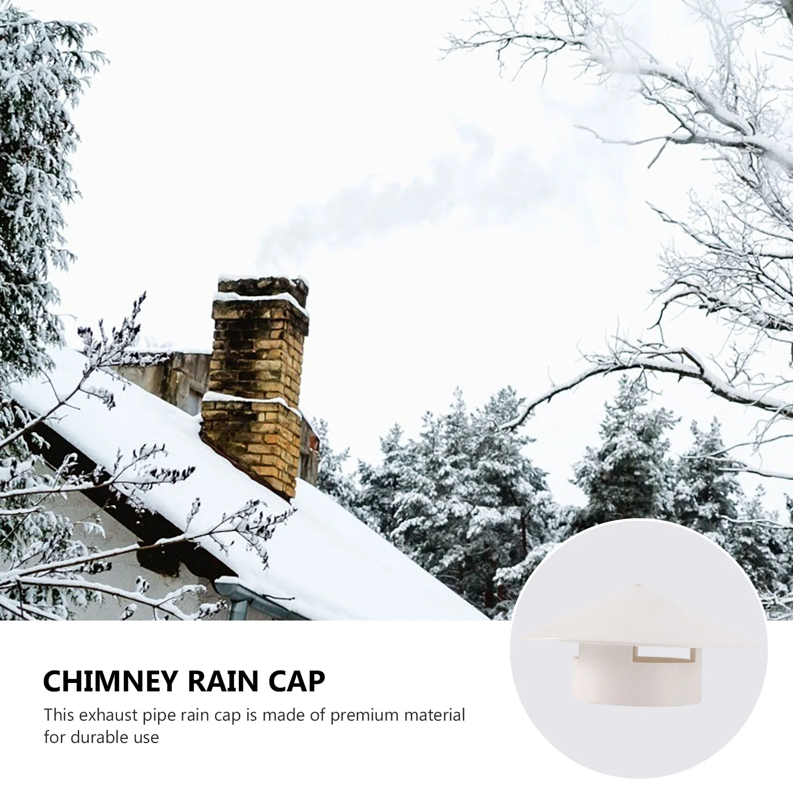 Sombrero de lluvia de Pvc, cubierta de tubo de escape, tapa de chimenea, cubiertas protectoras de embudo, humo en forma de seta