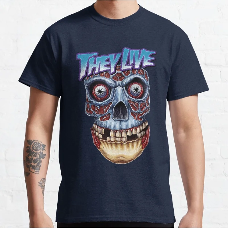 

Retro Horror movie They live, john carpenter, horror, sci fi vintage consume 80s Alien Graphic T Shirts large size Adult S-6XL
