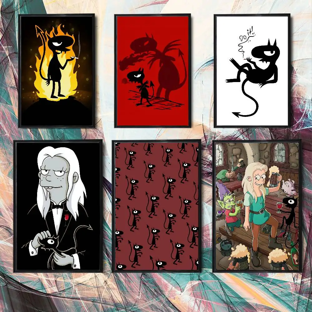 

BLACK Luci Princess Bean Disenchantment Poster HD Art Sticky Wall Waterproof Home Living Room Bedroom Bar Aesthetic Decoration