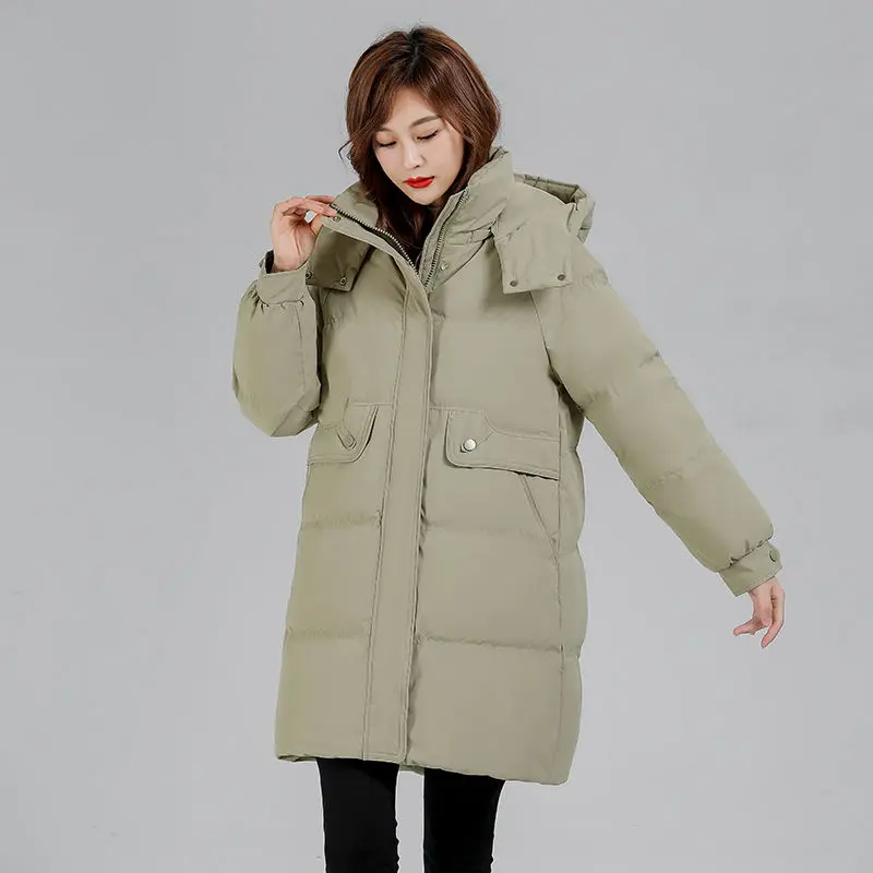 سترة نسائية شتوية لعام 2025 للتنقل سترة دافئة بغطاء للرأس