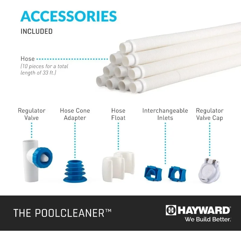 Hayward The W3PVS20JST The PoolCleaner 2X เครื่องทําความสะอาดสระว่ายน้ําด้านข้างแบบดูด 2WD