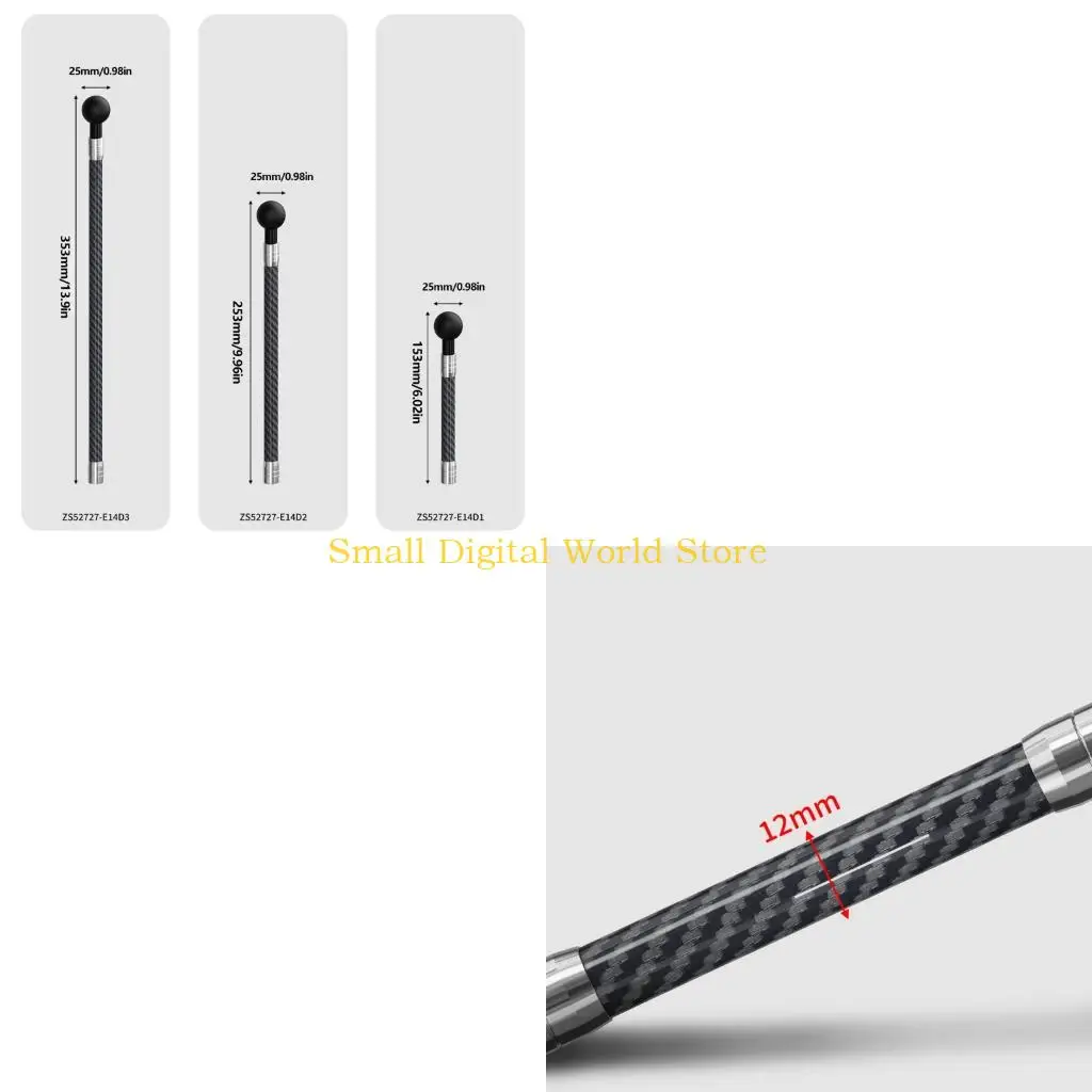 77UB Carbon Fiber Camera Linkage Rod With Ball Head For Tripods And Monopod Use