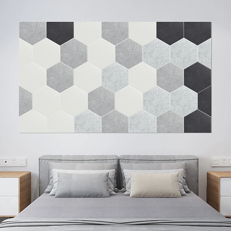 Sound Proof Wall Panels 12Pcs Hexagon Pared Self-adhesive Acoustic Panel Home Decorative For Living Room Bedroom Nursery Studio