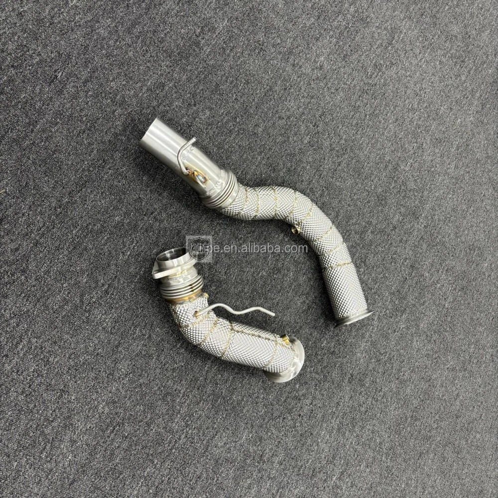 Hitzeschutz Cat-Downpipe für BMW M2C/M2 Comp M3 M4 F80 F82 F83 3.0 Edelstahl-Auspuffrohre Katalysator Coupé Auto – Detail 4