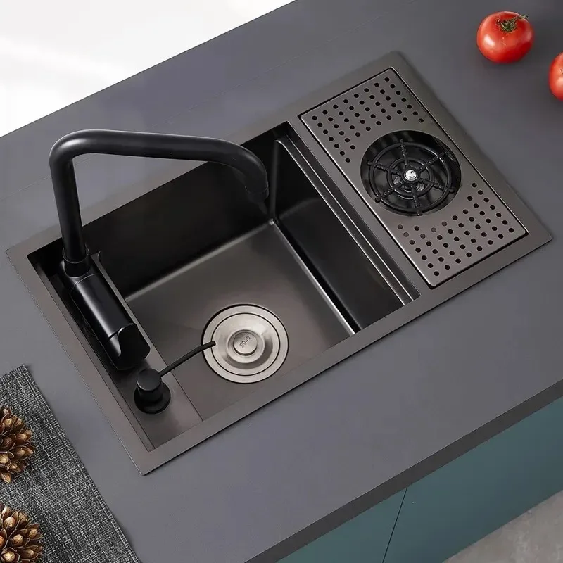 

Concealed Cup Washer Sink 304 Stainless Steel Sink Coffee Shop Mini Single Invisible