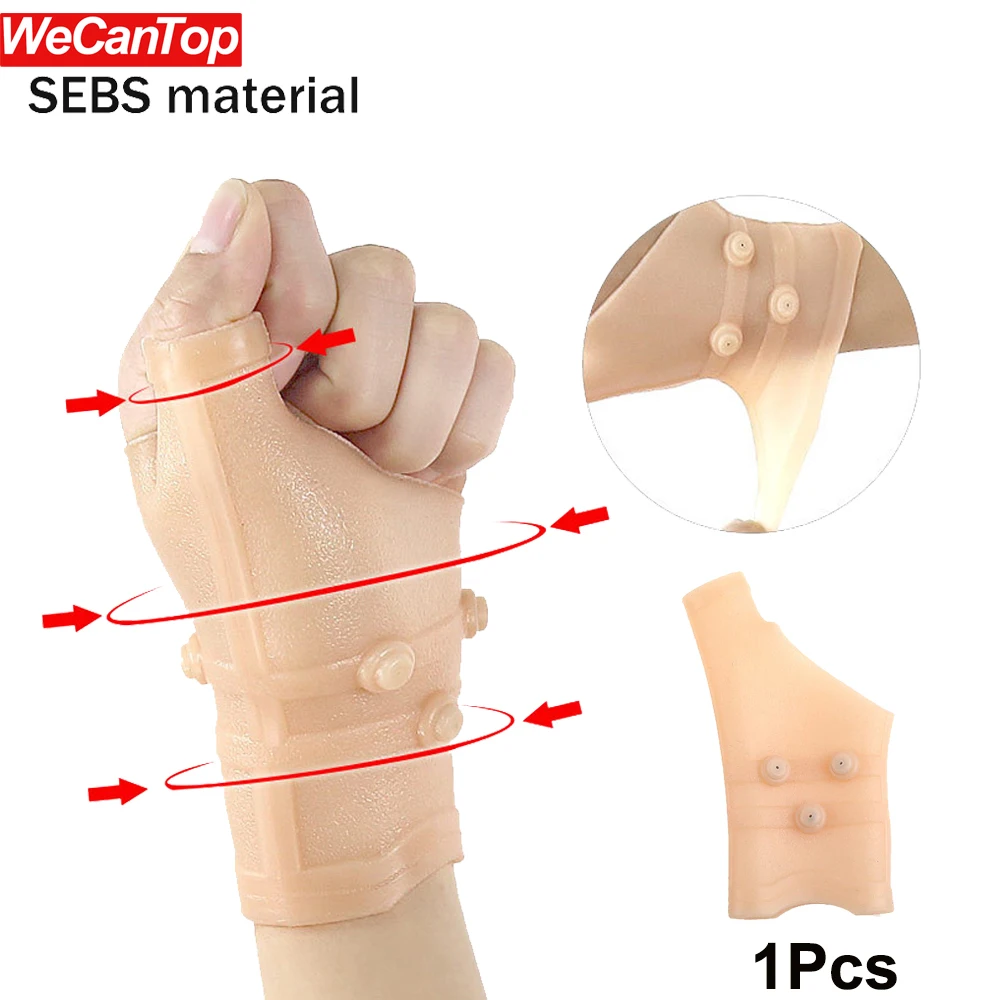 1Pcs Gel Wrist Compression Thumb Support,Carpal Tunnel Wrist Brace Waterproof,Elastic Silicone Wrist Support Brace for Men Women