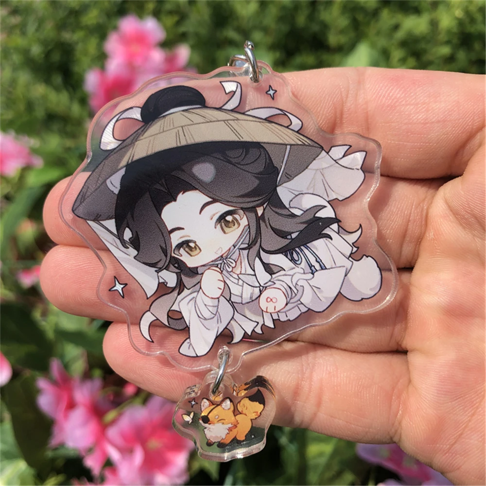 Game Heaven Official's Blessing Xieling Huacheng Muqing Fengxin Cosplay Keychain Badge Accessories Key Chain Pendant Prop