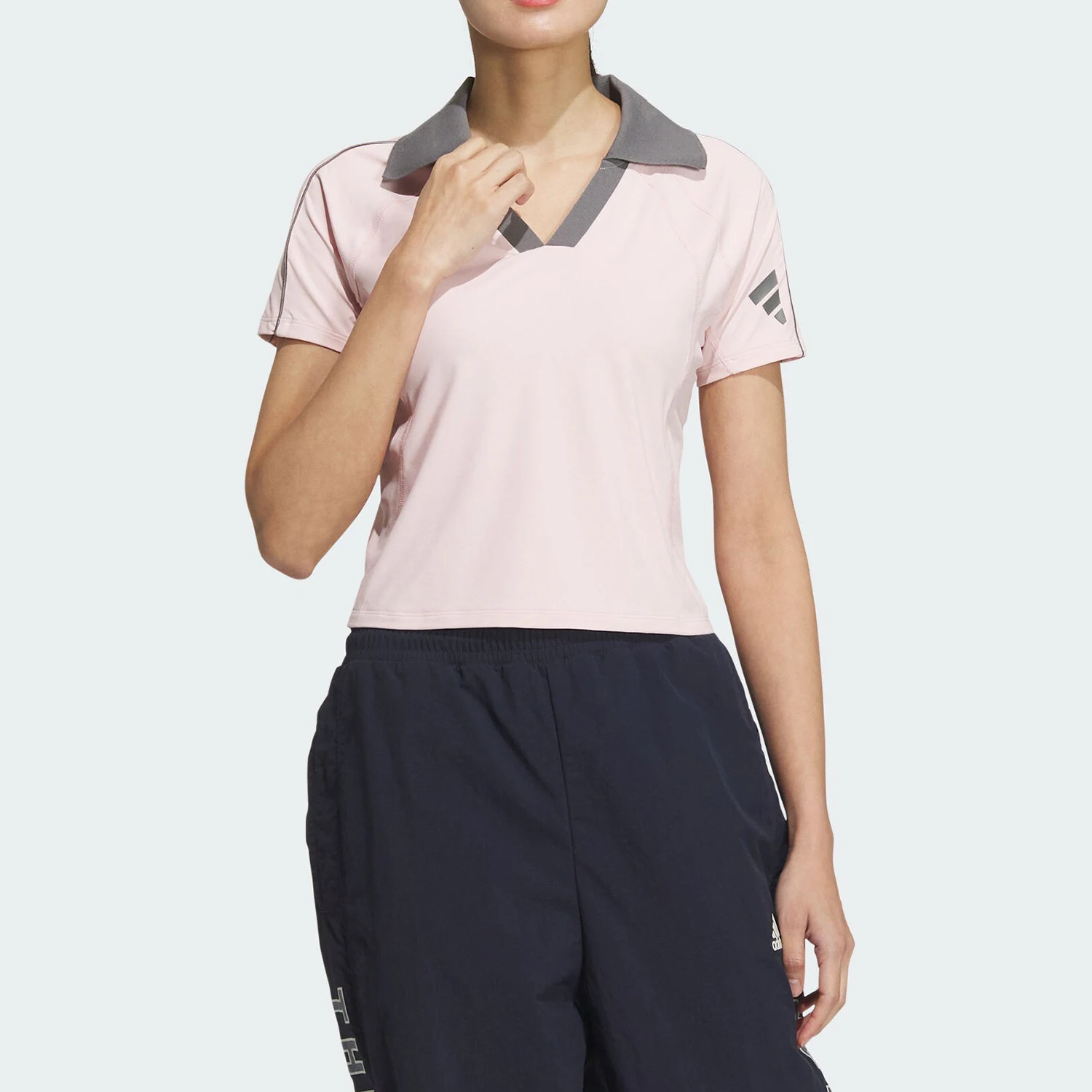 

Adidas Authentic Current Season New Women's Lapel Simple Short Sleeve POLO Shirt JN3511