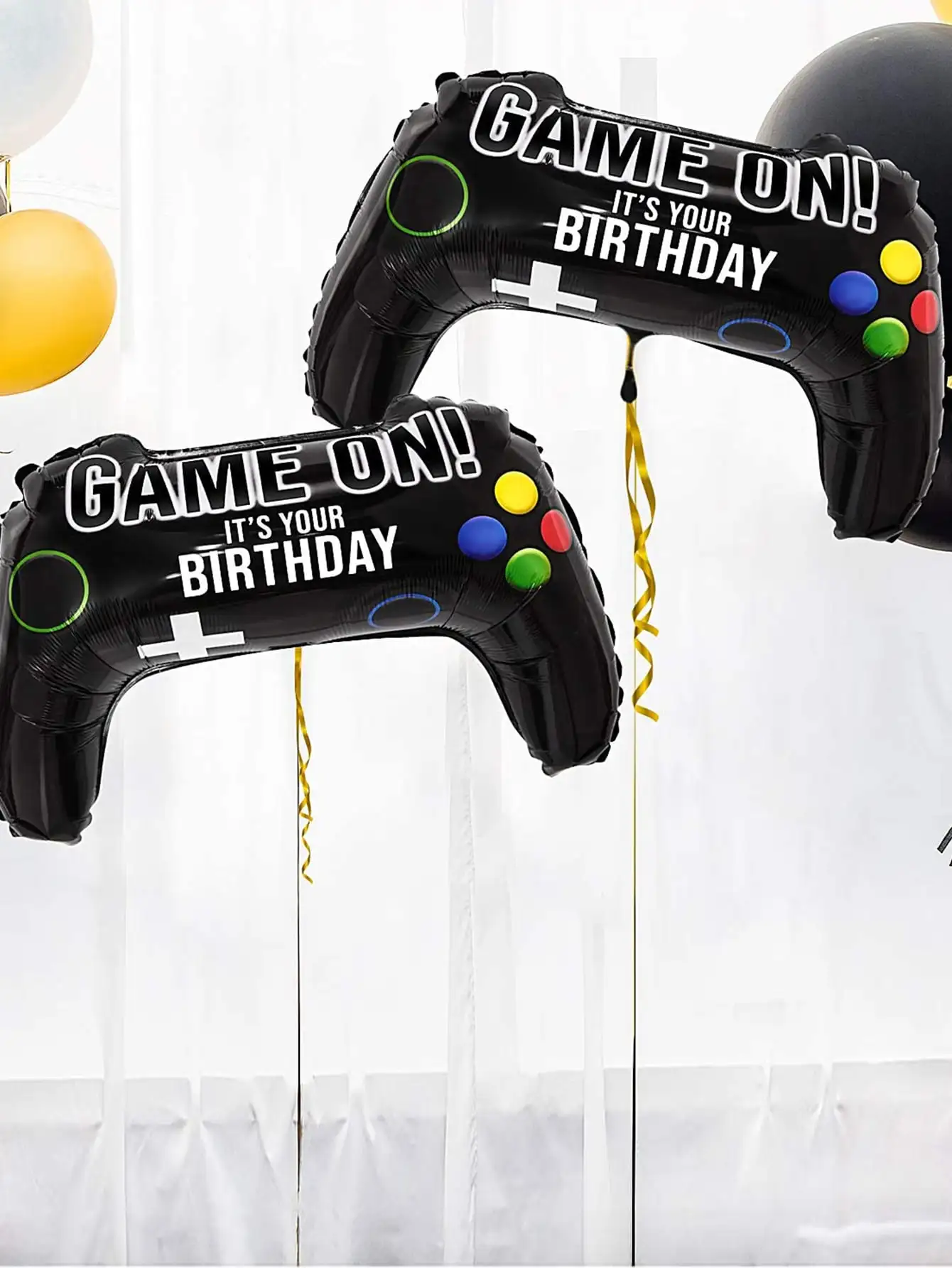 4/6, remote control game controller, game remote party balloon aluminum film balloon game party birthday party decorations