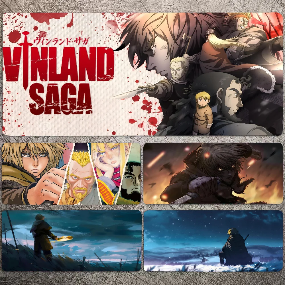 

1pc V-Vinland Saga Non-slip Mouse Pad Suitable For Office Computers Laptops E-sports Game Desk Mats XXL Keyboard