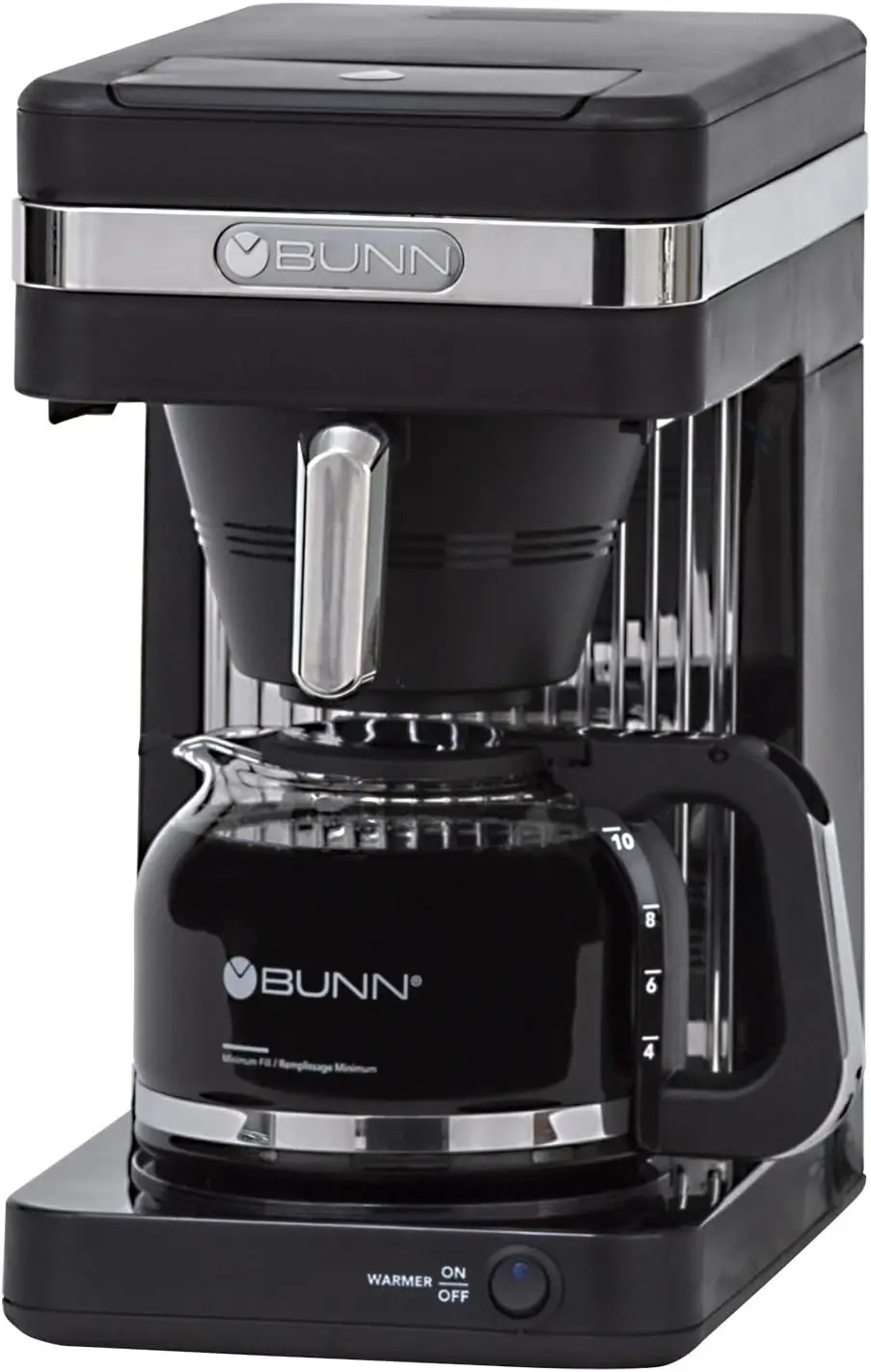 10-Cup Fast Brew Coffee Maker, 4-Minute Brew Time, Stainless Steel, Black