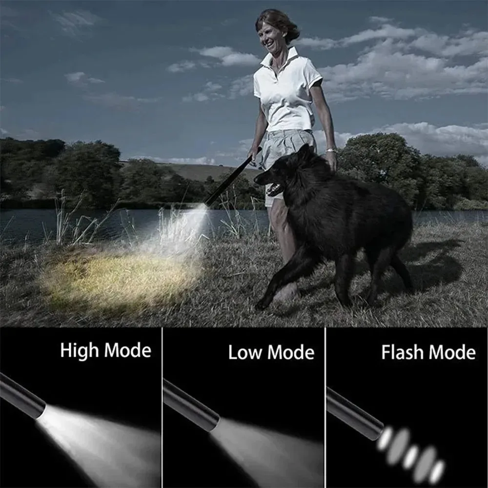 Baseball Bat LED Flashlight Waterproof Multi-functional Aluminium Alloy Torch for Emergency Protection Outdoor Lighting ﻿