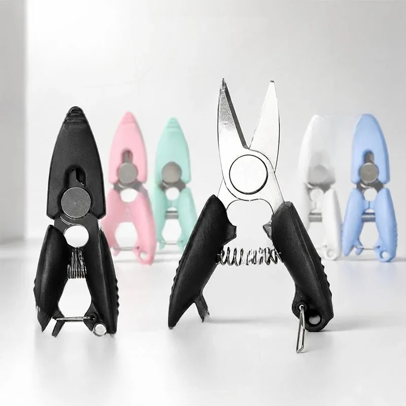 1pcs Mini Pocket Scissors Metal Office Embroidery Thread Threading Craft Cross Stitch Thread Trimmer Multi-Functional Portable