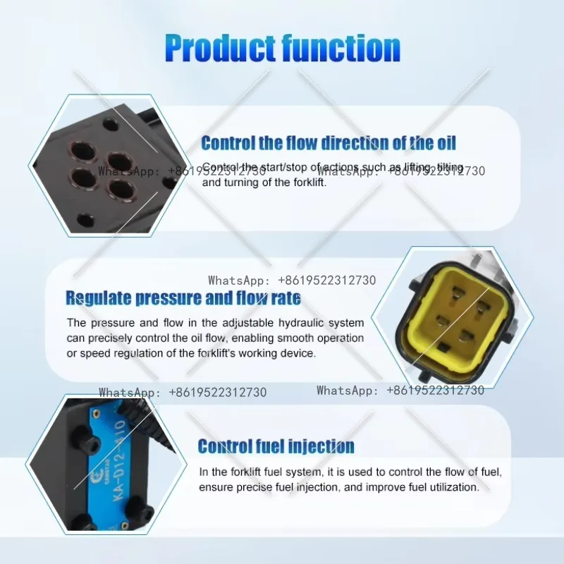 12N53-82551 صمام الملف اللولبي | متوافق مع DC71G3010000، DC71P6010000، 3EA-15-43310 | صمام هيدروليكي تيار مستمر 12 فولت/24 فولت #5