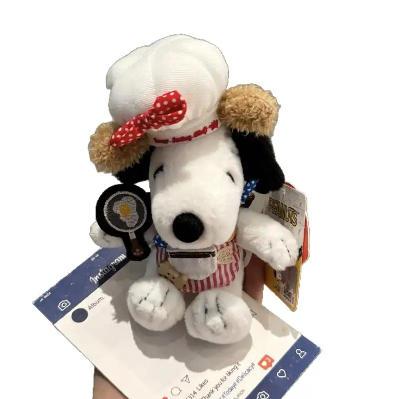 Official Licensed Snoopy Fluffy Puppy Plush Bag Accessory Cartoon Doll Keychain Premium Christmas Gift for Daily Gifting