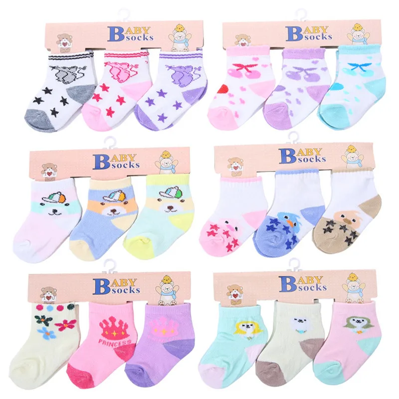 6Pairs/lot 0-2Y Infant Baby Socks Baby Socks for Girls Cotton Mesh Cute Newborn Boy Toddler Socks Baby Clothes Accessories