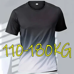 Plus Size Mens Short-sleeved T Shirts Large Size Round Neck T-shirt Outdoor Loose Casual Cool Top Gym Clothing Men