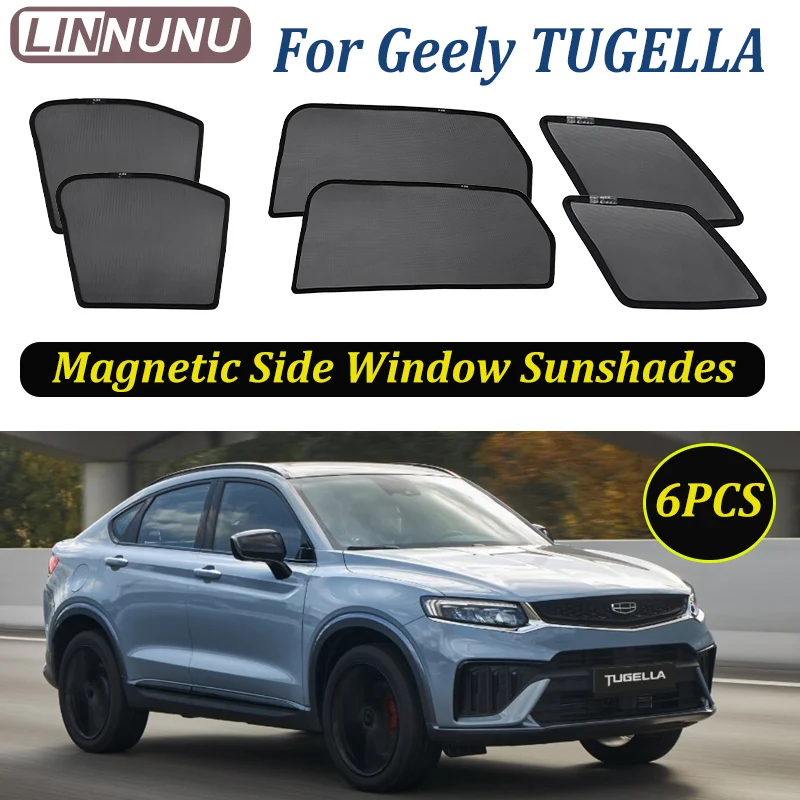 

LINNUNU для Geely Tugella 2024, магнитный автомобильный солнцезащитный козырек, защита от ультрафиолета, занавеска, солнцезащитный козырек на боковое окно, летний Xingyue S