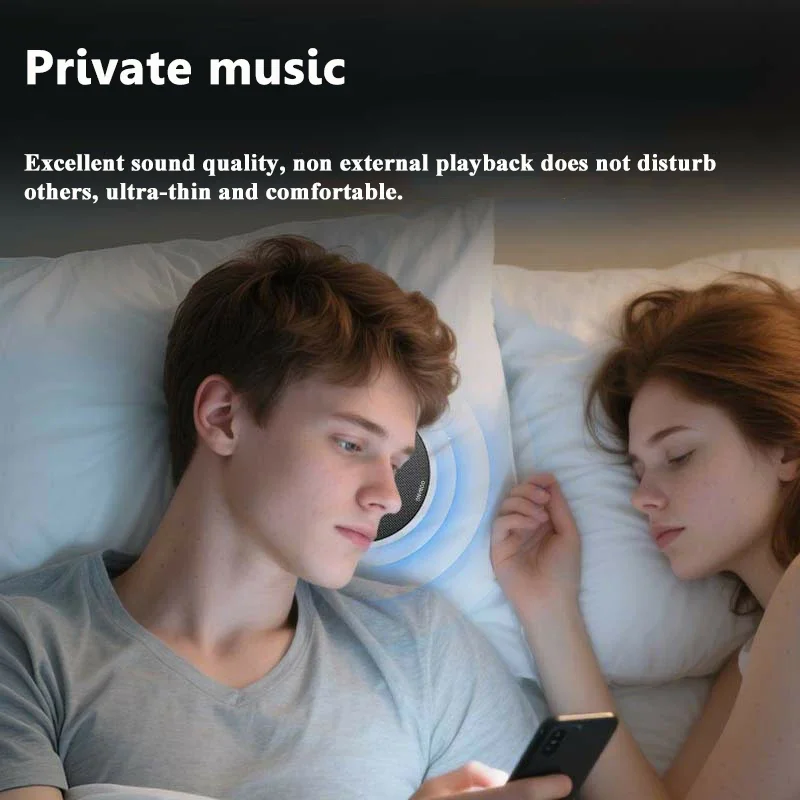 Portable Ultra-thin Sleep Aid Hifi Sound Music Box Pillow Bluetooth Speaker Wireless Timed Shutdown Audio Player for Side Sleep