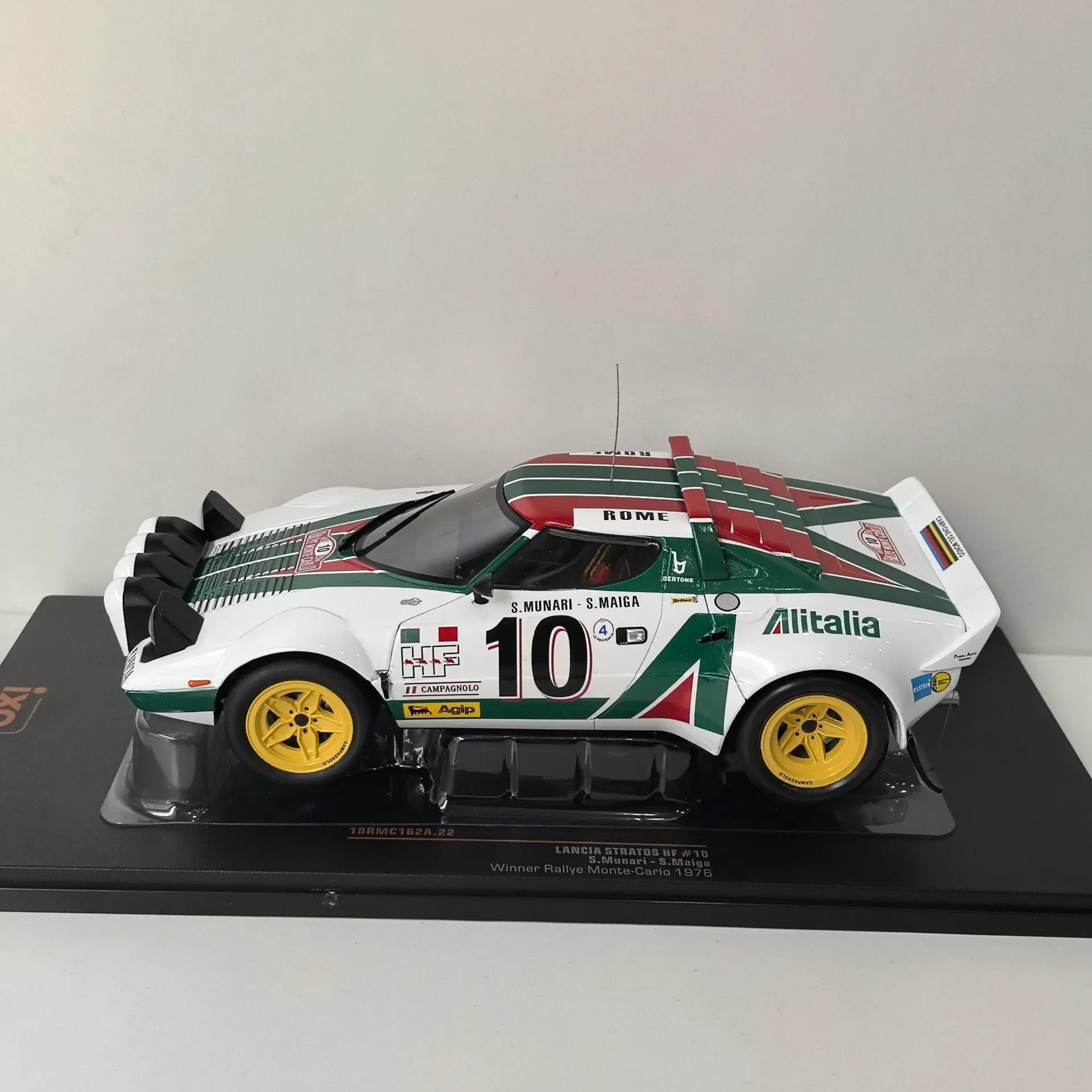 Diecast IXO 1/18 Scale LANCIA STRATOS HF#10 1976 Lancia Rally Car O6O7 Alloy Car Model