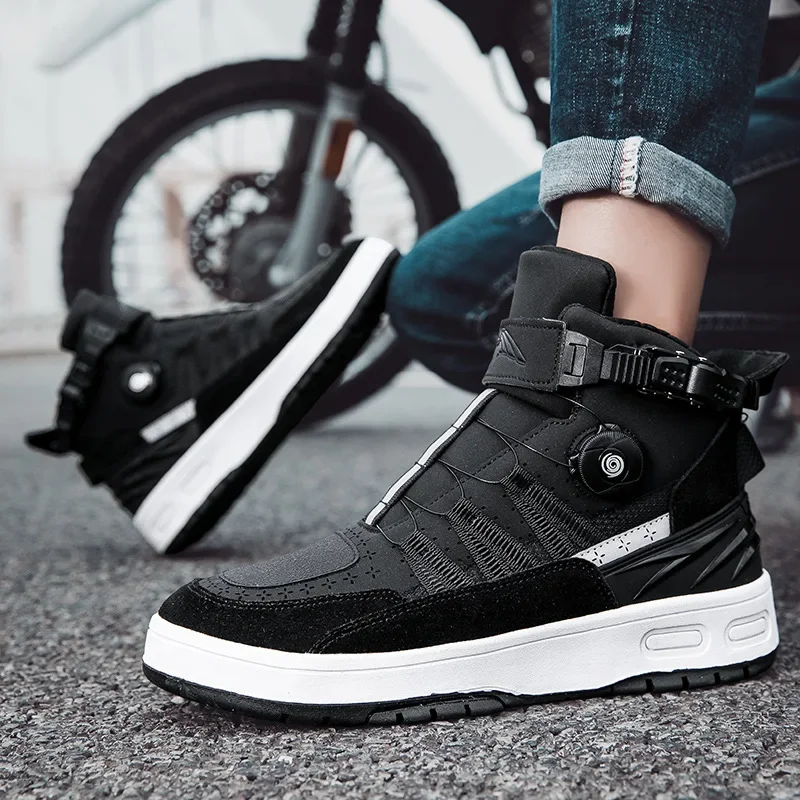 Protection Bike Boots for Couples Moto Shoes Moto Equipment Men Sports Shoes for Professional Racers Hot Off-road Riding Shoes