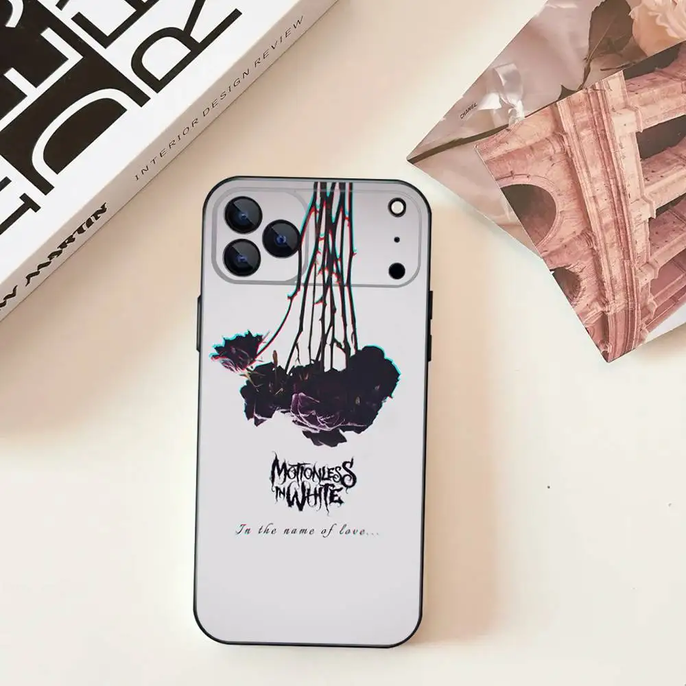 M-Motionless Band Handyhülle für iPhone 17,16,15,14,13,12,11,Pro,Max,Plus,E,SE4,Air,Mini Schwarz Soft Cover