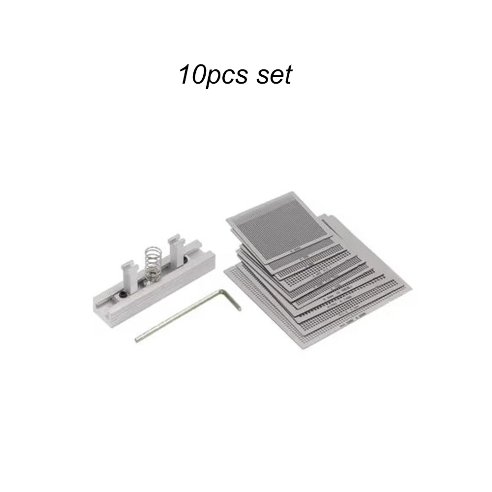 

Universal Direct Heating BGA Reballing Stencil Template Kit 10/16/27pcs for South/North Bridge and GPU Chipset
