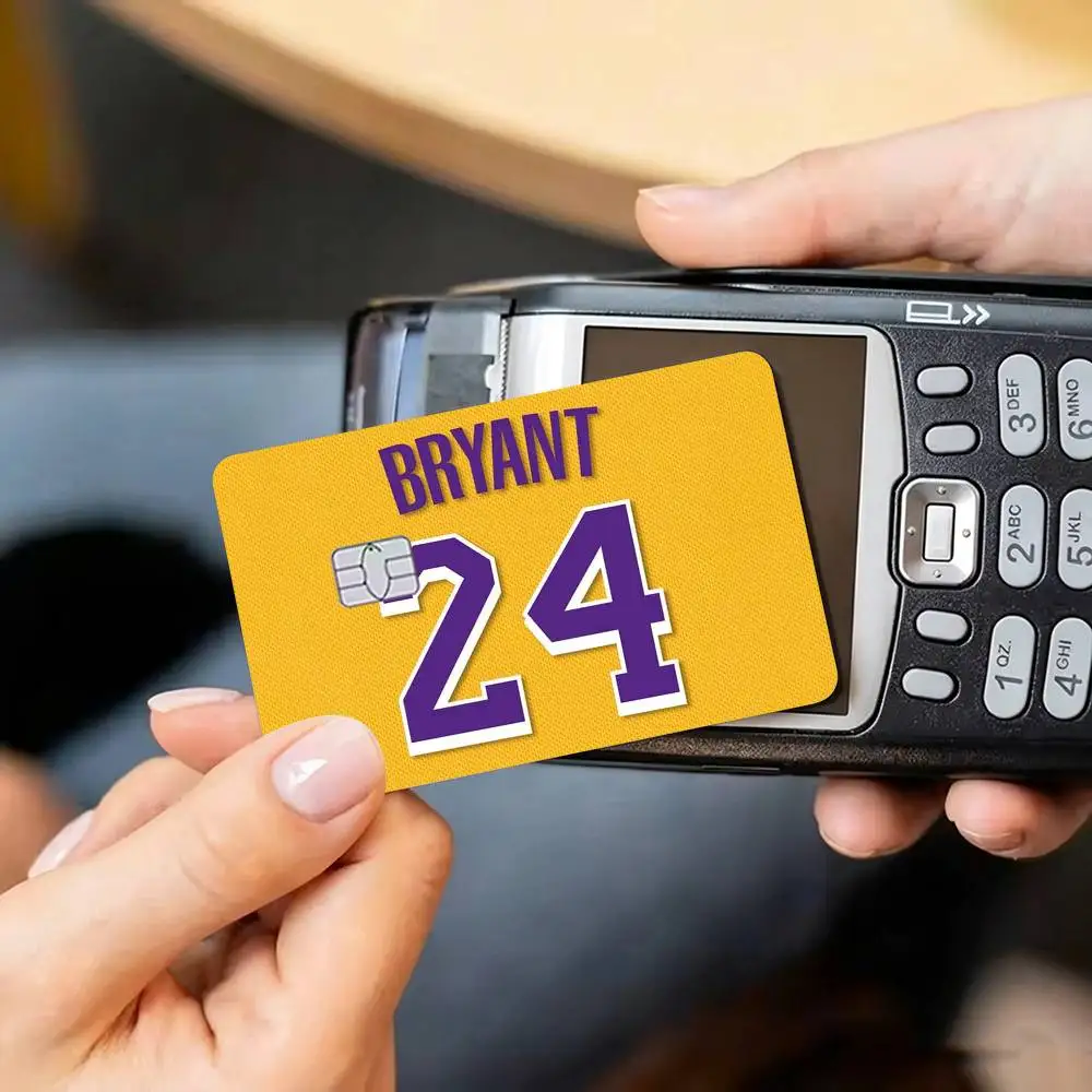 Basketball Fan K-Kobe B-Bryant Credit Card HD Stickers Game Card Decal Small Chip Waterproof Sticker Gift