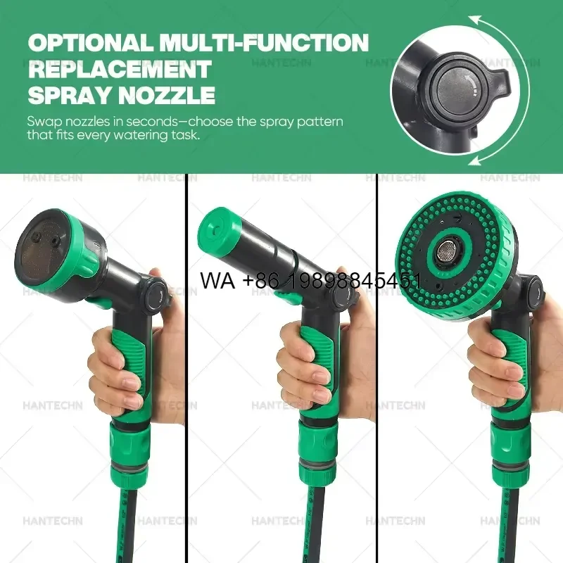 Wmwmnu for Hantechn Retractable Garden Hose Reel Automatic Wall Mounted Water Hose with Slow Return PVC for Garden Irrigation