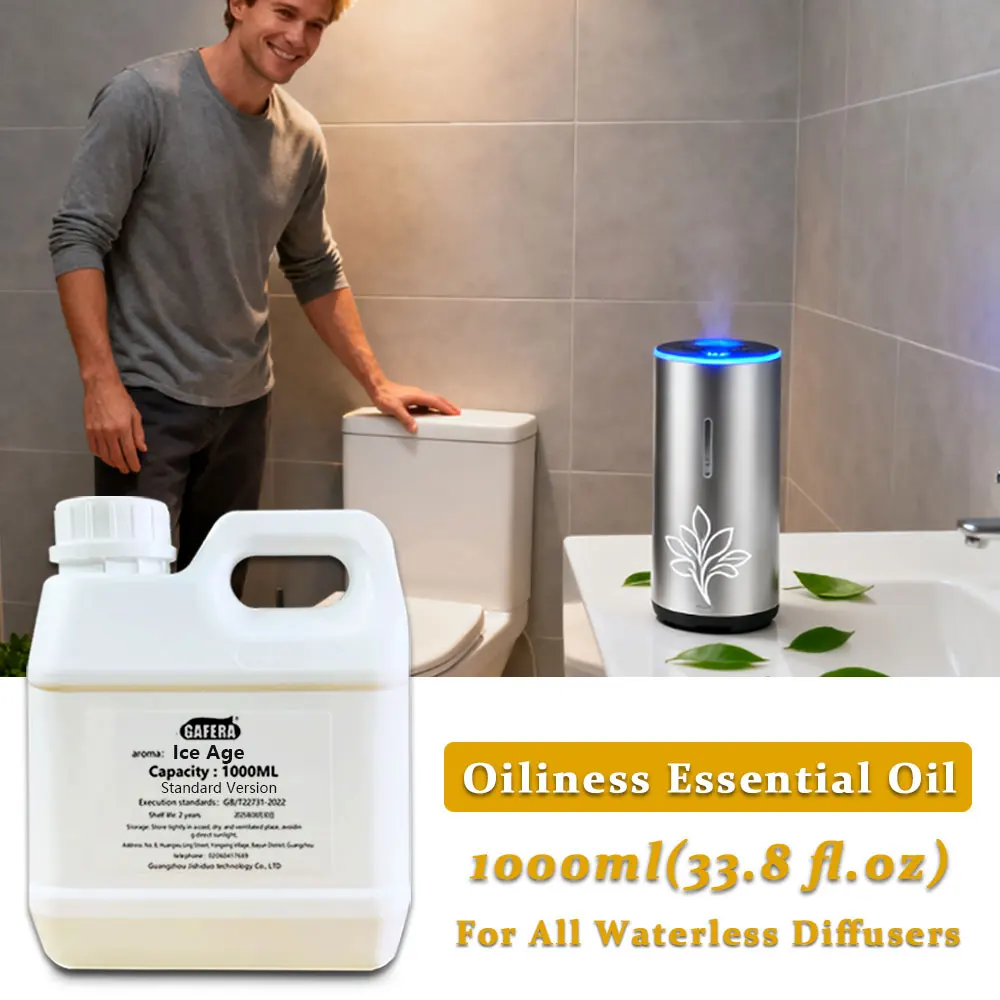 

Эфирные масла GAFERA 1000 мл (33,8 жидких унции) Wild Bluebell/Ice Age - для всех безводных диффузоров, ароматерапевтическое масло с диффузором