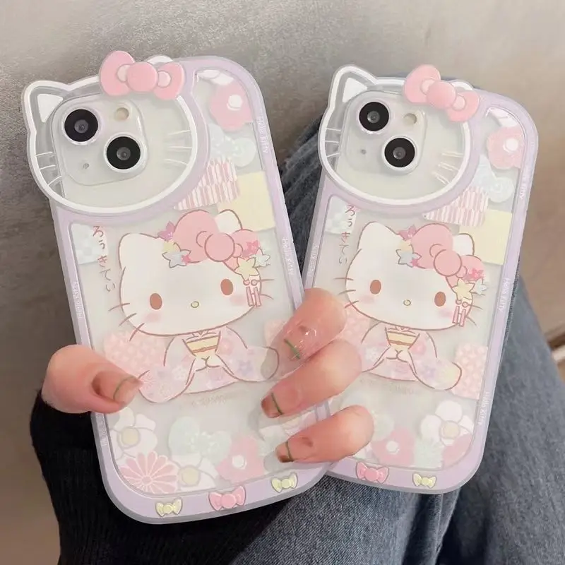 Sanrio Hello Kitty Have A Sleep Phone Case For iPhone 15 14 13 12 11 Pro Max 7 8 Plus XR XS MAX Y2K Girl Anti Fall Back Cover