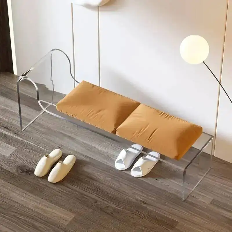Stools Doorstep Changing Home Transparent Makeup Furniture Nordic Cloakroom Bedroom Stool Minimalist Bench Shoe Acrylic Chair