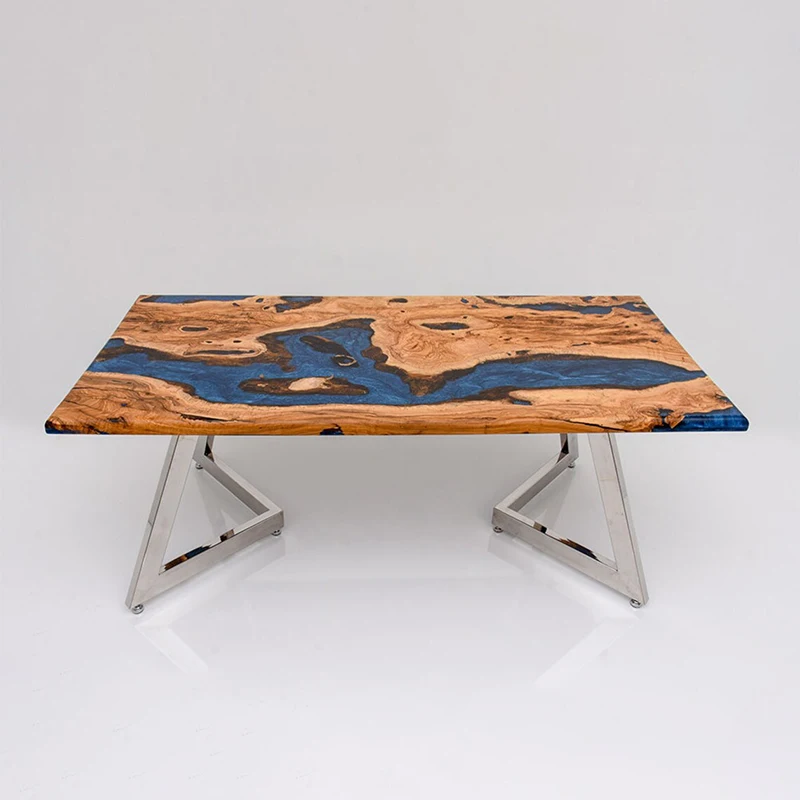 

Термостойкая синяя декоративная форма для обеденного стола из эпоксидной смолы