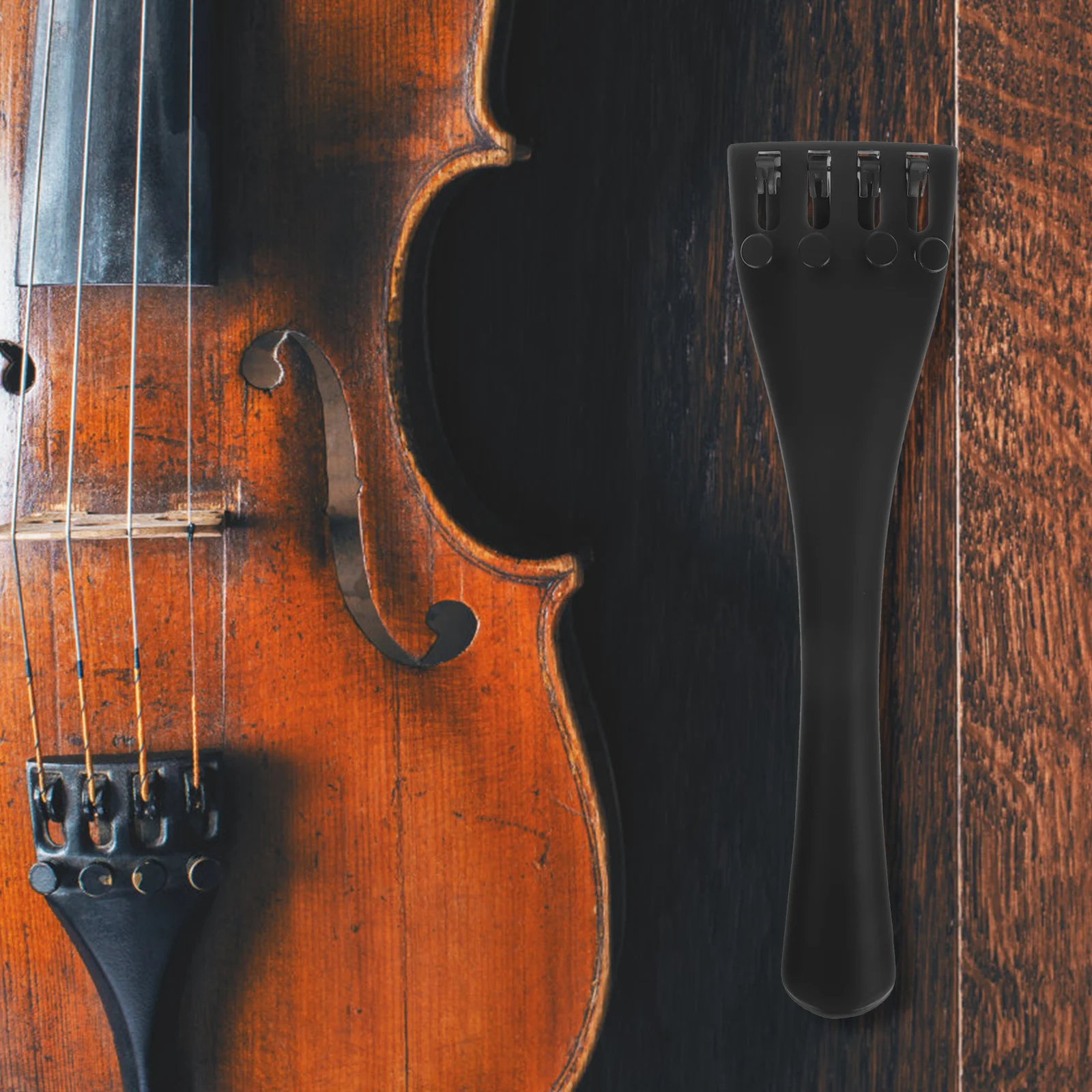 

1Set Durable Aluminum Alloy Cello Tailpiece Replacement Fine Tuner Tail Rope Black Musical Accessory Cello Tailpiece