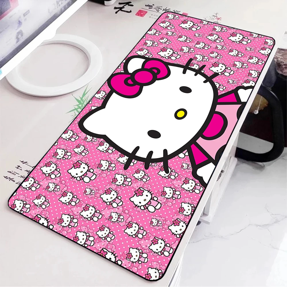 Cartoon Cute Hellos Kittys Mousepad HD Printing Computer Gamers Locking Edge Non-slip Mouse Pad XXL90x40cm Keyboard PC Desk Pad